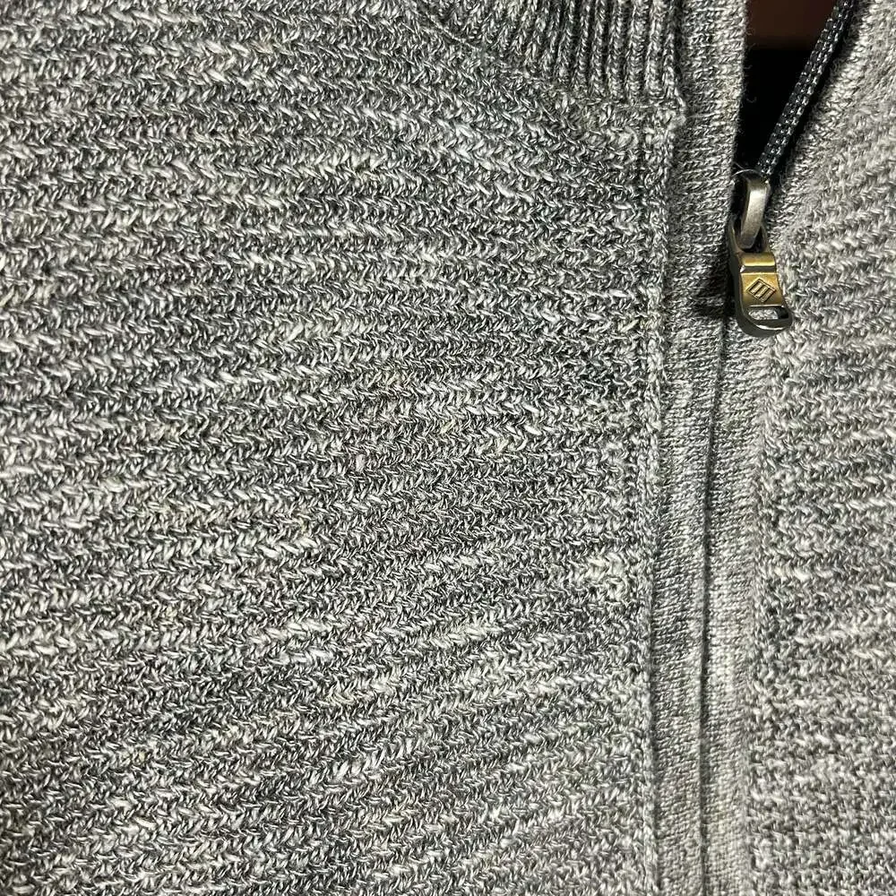 Joseph Abboud Heritage Men's Gray Mock Neck Quarter Zip Pullover Sweater XXL